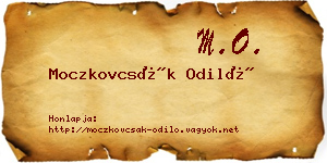 Moczkovcsák Odiló névjegykártya